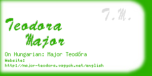 teodora major business card