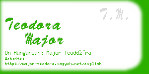 teodora major business card